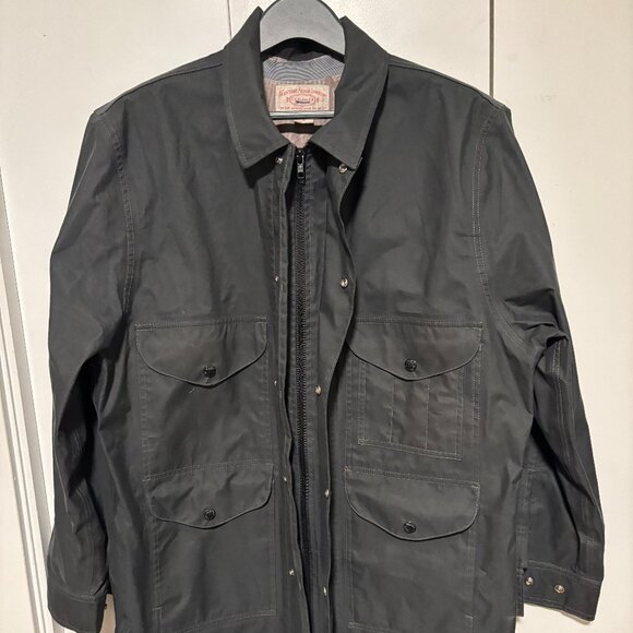 RARE USA Filson Charcoal Grey Waterproof Field /Hunting/ Cruiser Jacket -Medium - Picture 3 of 13